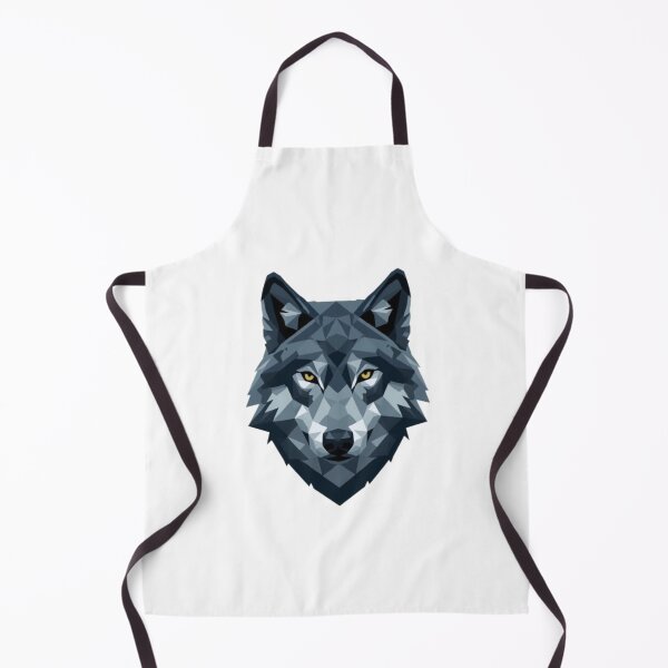 Item preview, Geometric Low Poly Grey Wolf Head Art designed and sold by ByKayaPrints.