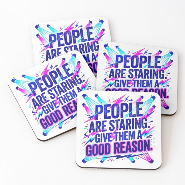 Item preview, People Are Starring Spotlight Neon Typography designed and sold by KhAIa Reeve Art Studio.
