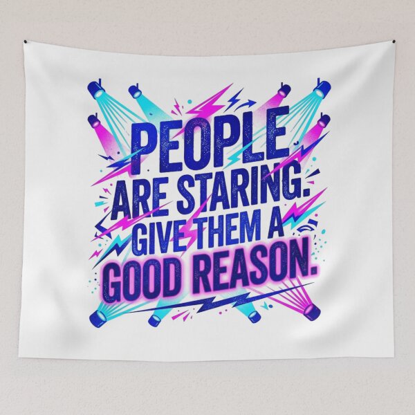 Item preview, People Are Starring Spotlight Neon Typography designed and sold by KhAIa Reeve Art Studio.