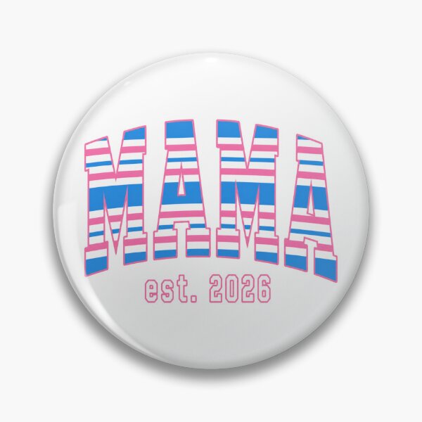 Item preview, Mama Est. 2026 Retro Varsity Hospital Blanket Stripe Letters designed and sold by SkuddleCo.