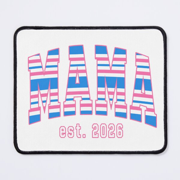 Item preview, Mama Est. 2026 Retro Varsity Hospital Blanket Stripe Letters designed and sold by SkuddleCo.