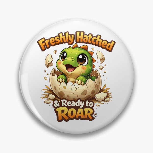 Item preview, Freshly Hatched Dino – Cute Dinosaur in an Egg designed and sold by Pineapple-Tree.