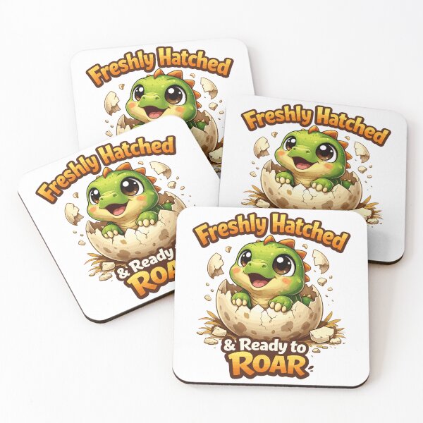 Item preview, Freshly Hatched Dino – Cute Dinosaur in an Egg designed and sold by Pineapple-Tree.