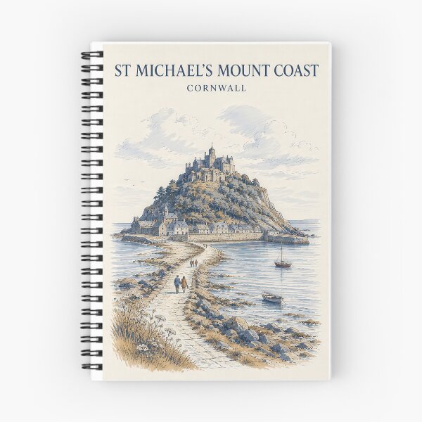 Item preview, St Michael’s Mount Coast Cornwall Travel Art – Quiet Coastal Places designed and sold by Earth Celebration Designs.