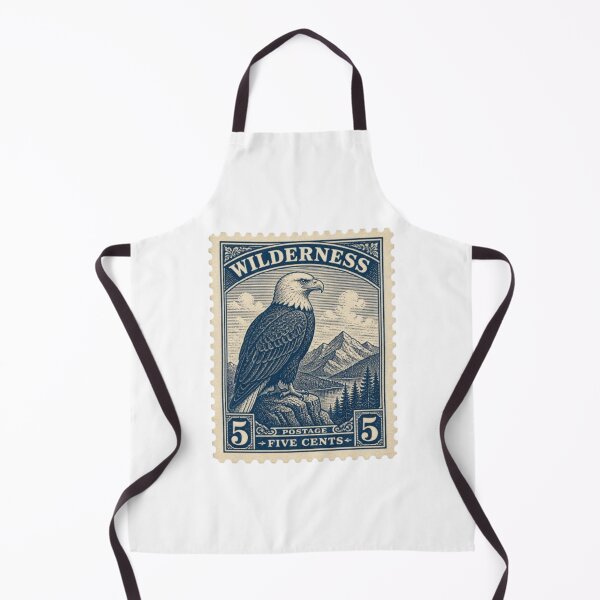 Item preview, Vintage Wilderness Eagle Postage Stamp Art designed and sold by ByKayaPrints.