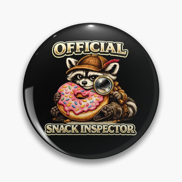 Item preview, Official Snack Inspector Funny Raccoon Donut Lover Vintage Graphic T-Shirt designed and sold by clockedoutwearshop.