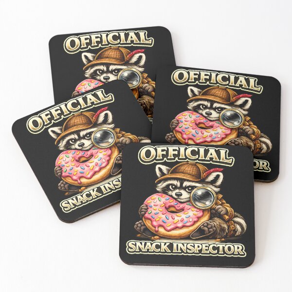 Item preview, Official Snack Inspector Funny Raccoon Donut Lover Vintage Graphic T-Shirt designed and sold by clockedoutwearshop.