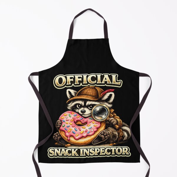 Item preview, Official Snack Inspector Funny Raccoon Donut Lover Vintage Graphic T-Shirt designed and sold by clockedoutwearshop.