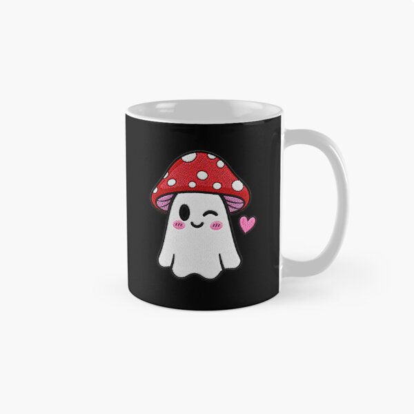 Item preview, Winking Ghost Kawaii Embroidery Patch Design Cute Mushroom Boo designed and sold by ColorSplash123.
