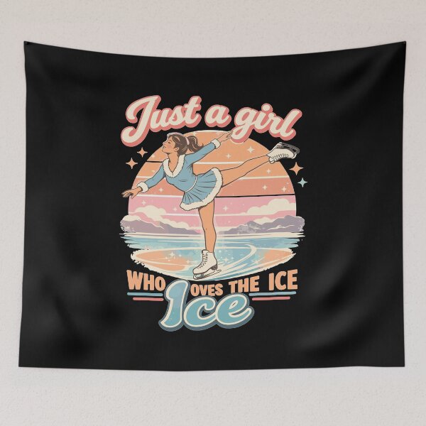 Item preview, Retro Figure Skating Just A Girl Who Loves The Ice designed and sold by Pineapple-Tree.