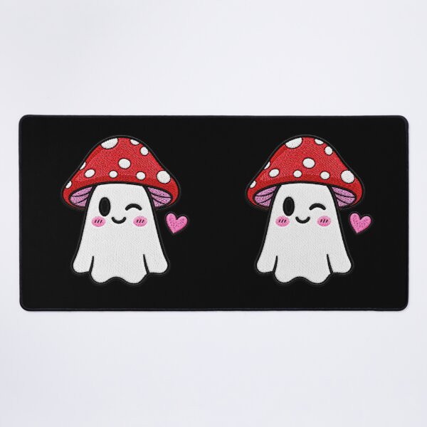 Item preview, Winking Ghost Kawaii Embroidery Patch Design Cute Mushroom Boo designed and sold by ColorSplash123.