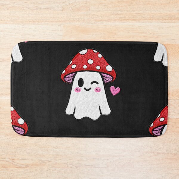 Item preview, Winking Ghost Kawaii Embroidery Patch Design Cute Mushroom Boo designed and sold by ColorSplash123.