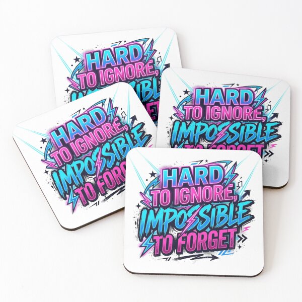 Item preview, Impossible To Forget Spotlight Neon Typography designed and sold by KhAIa Reeve Art Studio.