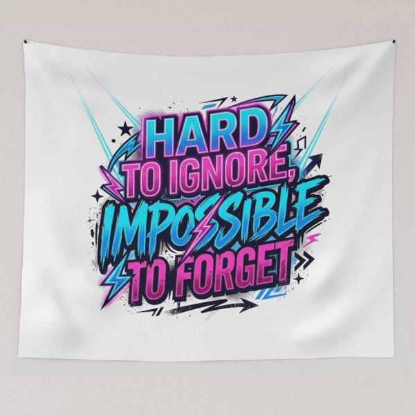 Item preview, Impossible To Forget Spotlight Neon Typography designed and sold by KhAIa Reeve Art Studio.
