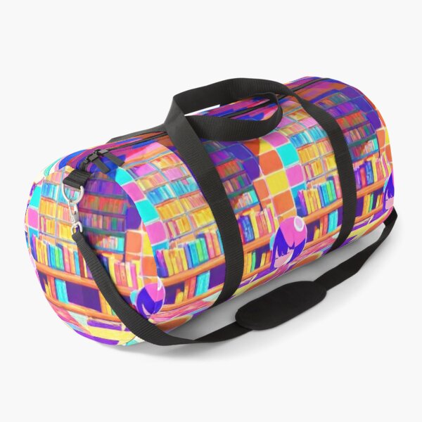 Item preview, Digital Art - Anime Style Illustration in a Library, Psychedelic Palette designed and sold by Reverso-Design.