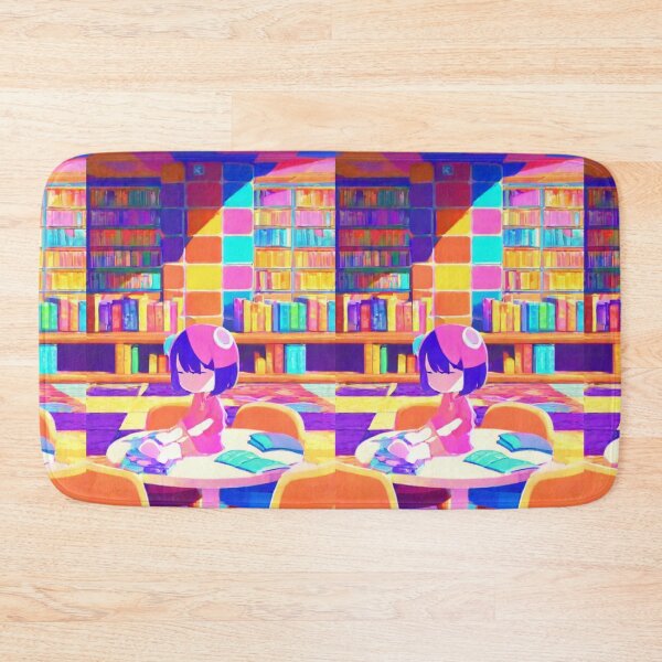 Item preview, Digital Art - Anime Style Illustration in a Library, Psychedelic Palette designed and sold by Reverso-Design.