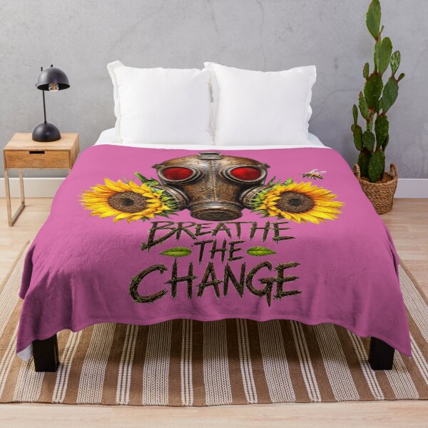Item preview, Breathe the Change – Sunflowers, Bee & Vintage Gas Mask | Environmental Nature Art designed and sold by puzzell.