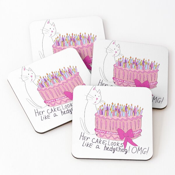 Item preview, My Birthday Cake Hedgehog Fail Funny Quote designed and sold by ArtbyLanaN.