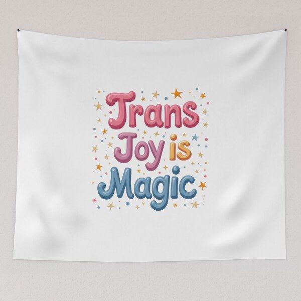 Item preview, Trans Joy Is Magic Typography designed and sold by Wear2Transform.