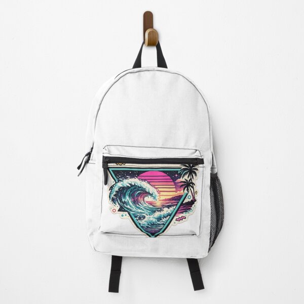 Item preview, Synthwave Ocean Wave Sunset Palm Trees - Vaporwave Beach designed and sold by irfanshikh.