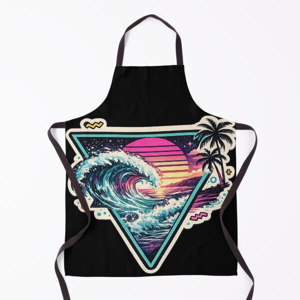 Item preview, Synthwave Ocean Wave Sunset Palm Trees - Vaporwave Beach designed and sold by irfanshikh.