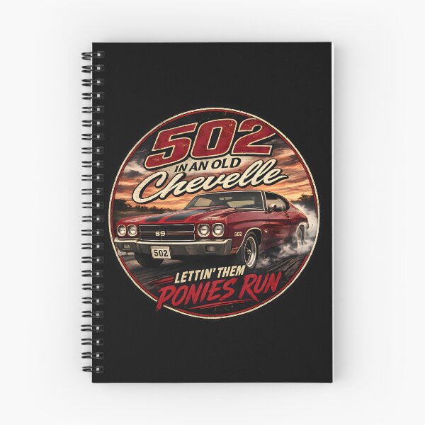 Item preview, 502 in an Old Chevelle Lettin' Them Ponies Run | Muscle Car Lyric Design designed and sold by WordWab.