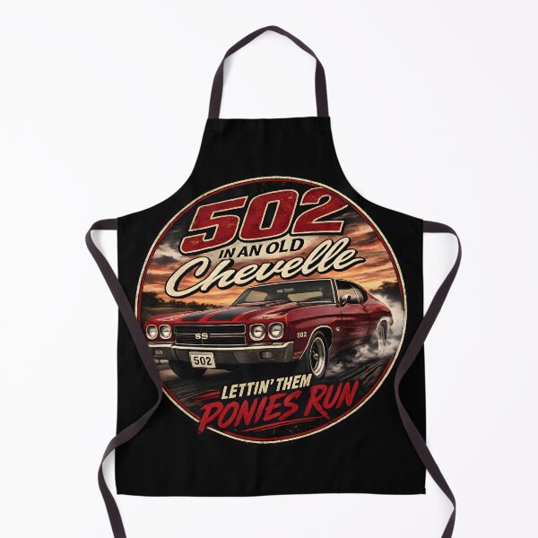 Item preview, 502 in an Old Chevelle Lettin' Them Ponies Run | Muscle Car Lyric Design designed and sold by RockyWords.