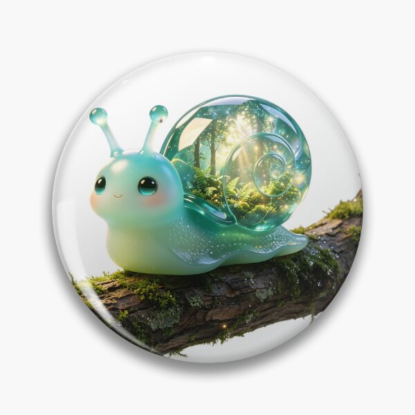 Item preview, The Forest Guardian - Magical Emerald Snail with Living Ecosystem Shell designed and sold by ABYSSLAB.