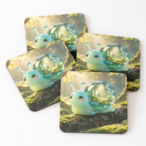 Item preview, The Forest Guardian - Magical Emerald Snail with Living Ecosystem Shell designed and sold by ABYSSLAB.