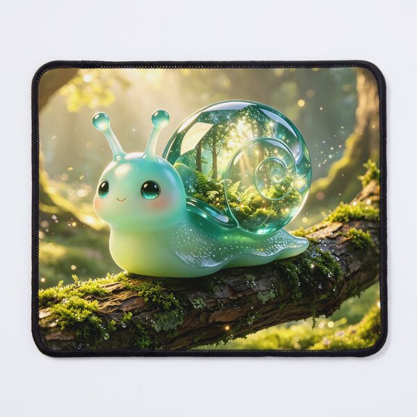 Item preview, The Forest Guardian - Magical Emerald Snail with Living Ecosystem Shell designed and sold by ABYSSLAB.