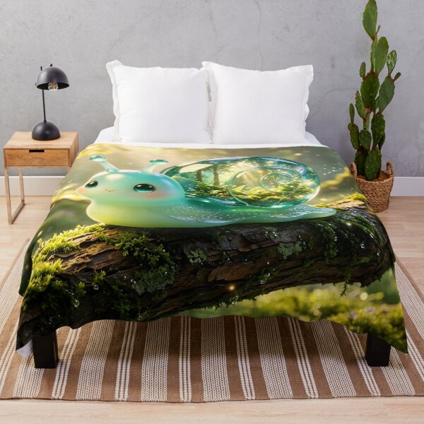 Item preview, The Forest Guardian - Magical Emerald Snail with Living Ecosystem Shell designed and sold by ABYSSLAB.