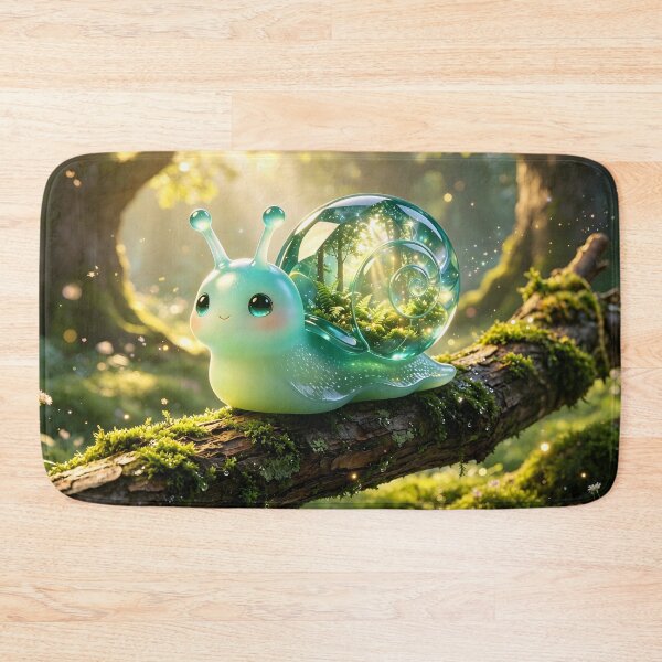 Item preview, The Forest Guardian - Magical Emerald Snail with Living Ecosystem Shell designed and sold by ABYSSLAB.