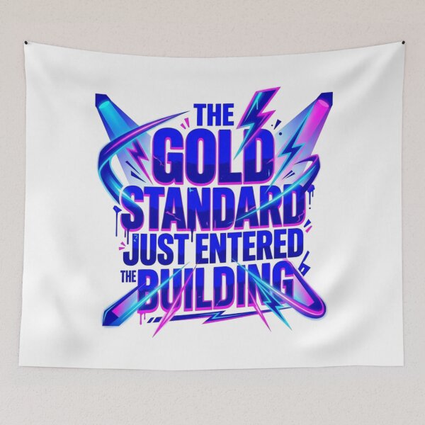Item preview, Gold Standard Entered Spotlight Neon Typography designed and sold by KhAIa Reeve Art Studio.