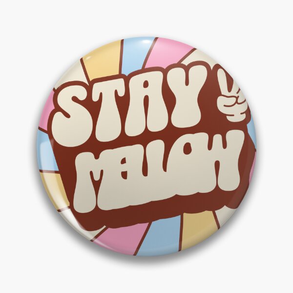 Item preview, Stay Mellow Retro 70s Saying Positive Vibes designed and sold by BoosterShop.