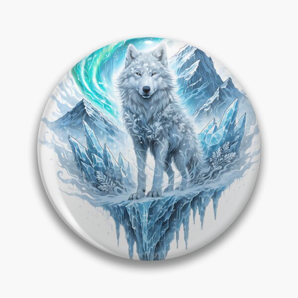 Item preview, Spirit of the Arctic Wolf under the Aurora designed and sold by Neural-canvas.