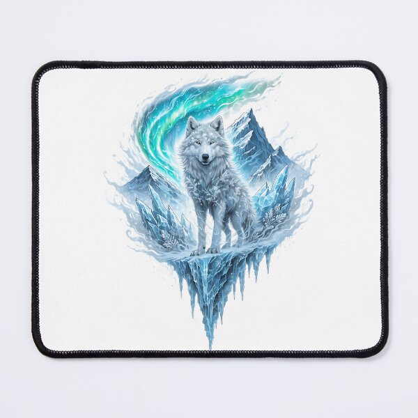 Item preview, Spirit of the Arctic Wolf under the Aurora designed and sold by Neural-canvas.