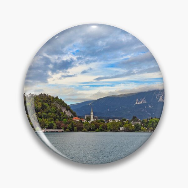 Item preview, Bled Castle and St. Martin's Parish Church by the Lake Bled of Slovenia  designed and sold by goceris.