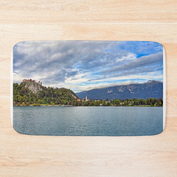 Item preview, Bled Castle and St. Martin's Parish Church by the Lake Bled of Slovenia  designed and sold by goceris.