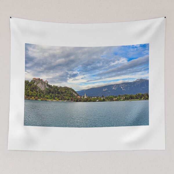 Item preview, Bled Castle and St. Martin's Parish Church by the Lake Bled of Slovenia  designed and sold by goceris.