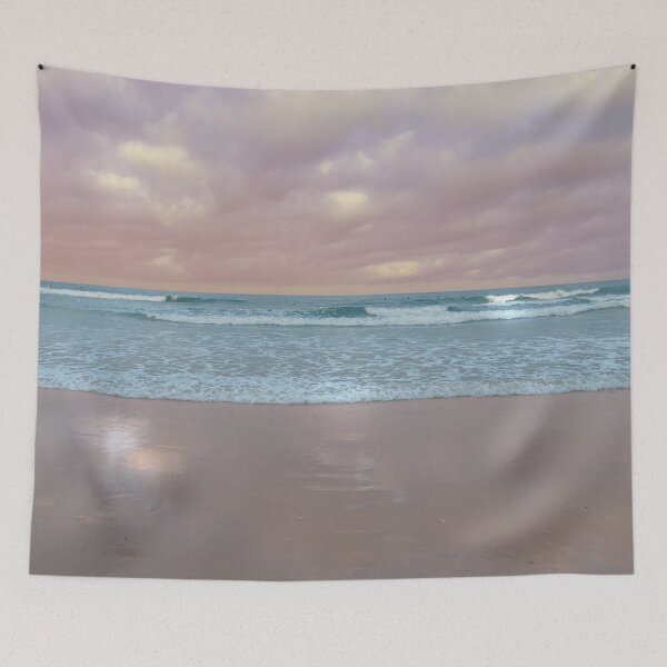 Item preview, Lilac dawn over morning waves designed and sold by jaynerushton.