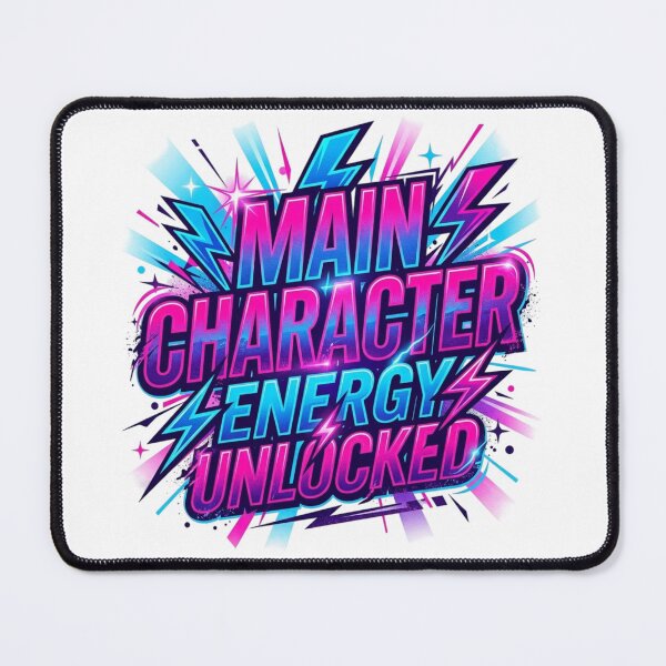 Item preview, Main Character Energy Spotlight Neon Typography designed and sold by KhAIa Reeve Art Studio.