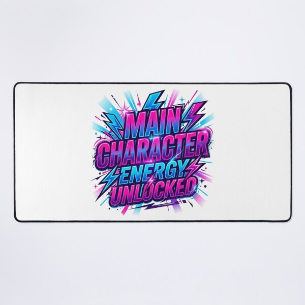 Item preview, Main Character Energy Spotlight Neon Typography designed and sold by KhAIa Reeve Art Studio.