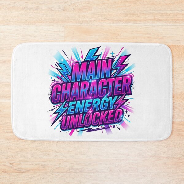 Item preview, Main Character Energy Spotlight Neon Typography designed and sold by KhAIa Reeve Art Studio.
