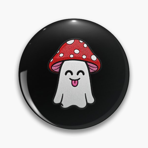 Item preview, Silly Ghost Kawaii Embroidery Patch Design Cute Mushroom Boo designed and sold by ColorSplash123.