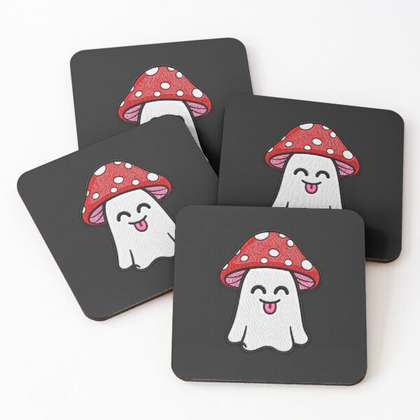 Item preview, Silly Ghost Kawaii Embroidery Patch Design Cute Mushroom Boo designed and sold by ColorSplash123.