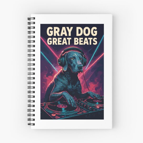 Item preview, Retro Weimaraner DJ: Gray Dog, Great Beats designed and sold by Pineapple-Tree.