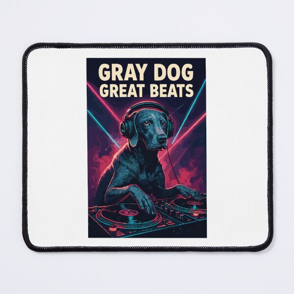 Item preview, Retro Weimaraner DJ: Gray Dog, Great Beats designed and sold by Pineapple-Tree.