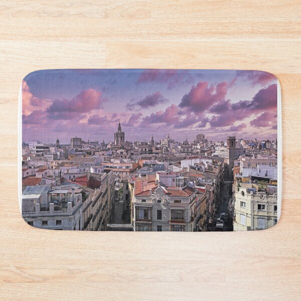 Item preview, Church towers and old buildings in morning, Valencia cityscape designed and sold by goceris.