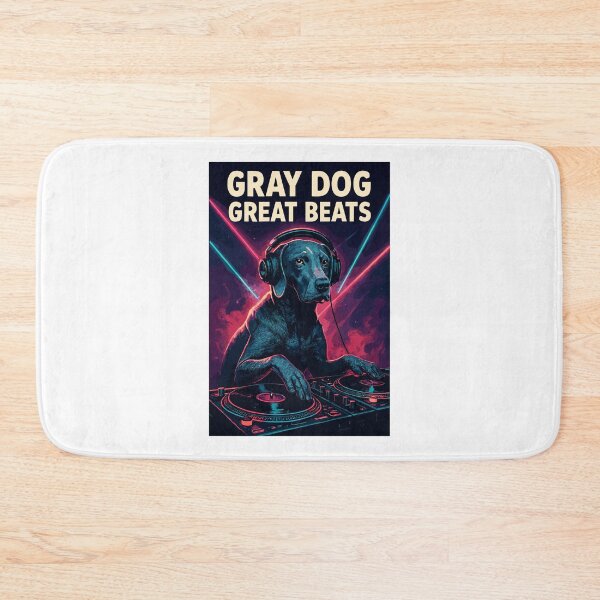 Item preview, Retro Weimaraner DJ: Gray Dog, Great Beats designed and sold by Pineapple-Tree.