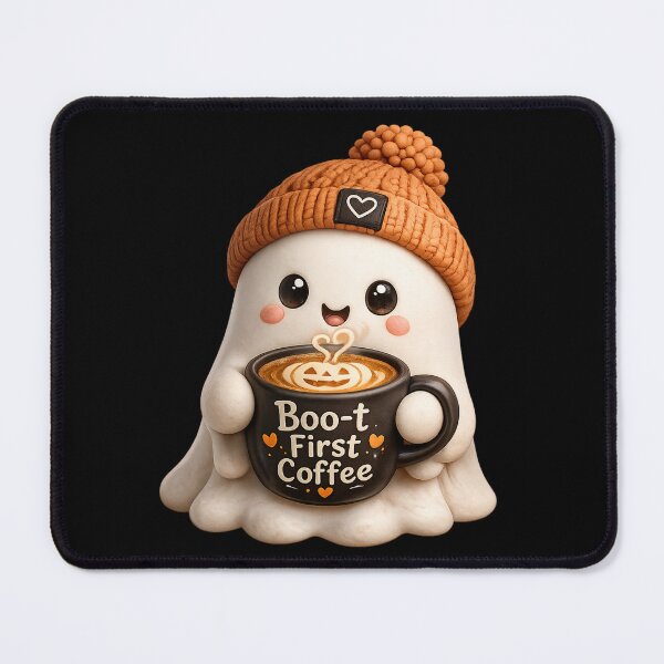 Item preview, Boo-t First Coffee Cute Ghost Halloween designed and sold by Kiwaro.